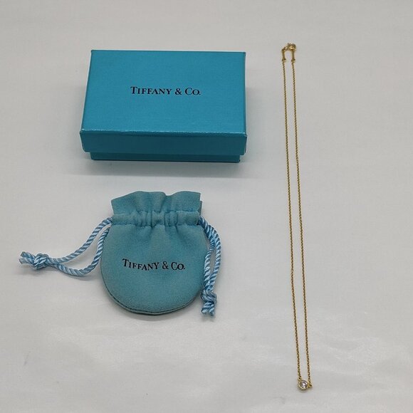 Authentic Tiffany and Co. Necklace By the yard Peretti Natural Diamond mn650-111 - Picture 10 of 10